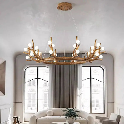 Dane – Rustic Dimmable LED Pendant Light with Tree Branch inspired Design Lampasa.com