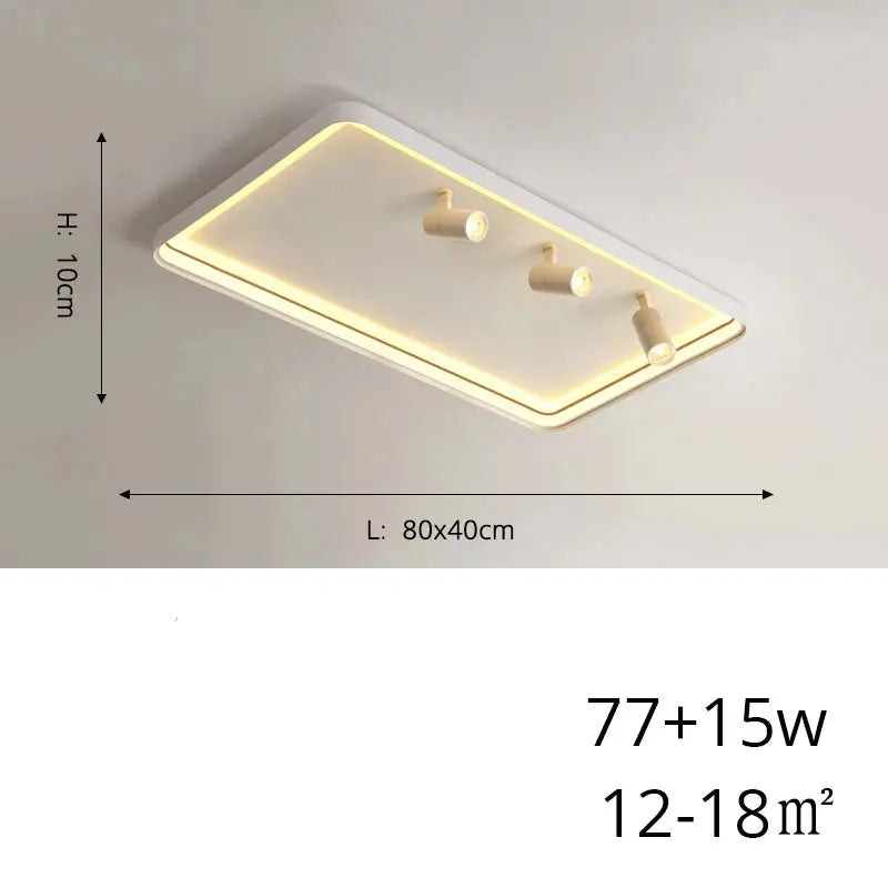 Sigrid – Nordic Minimalist LED Ceiling Lamp with Adjustable Spotlight for Modern Spaces Monalume
