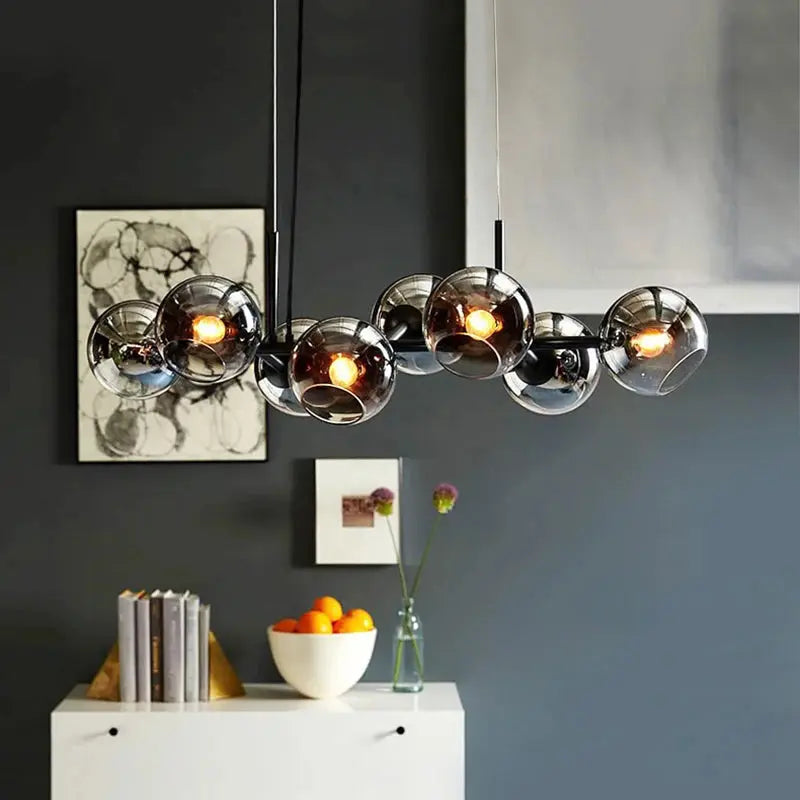 Hanna – Modern Dimmable LED Pendant Light with Glass Ball Design for Dining Tables and Bars Monalume.com