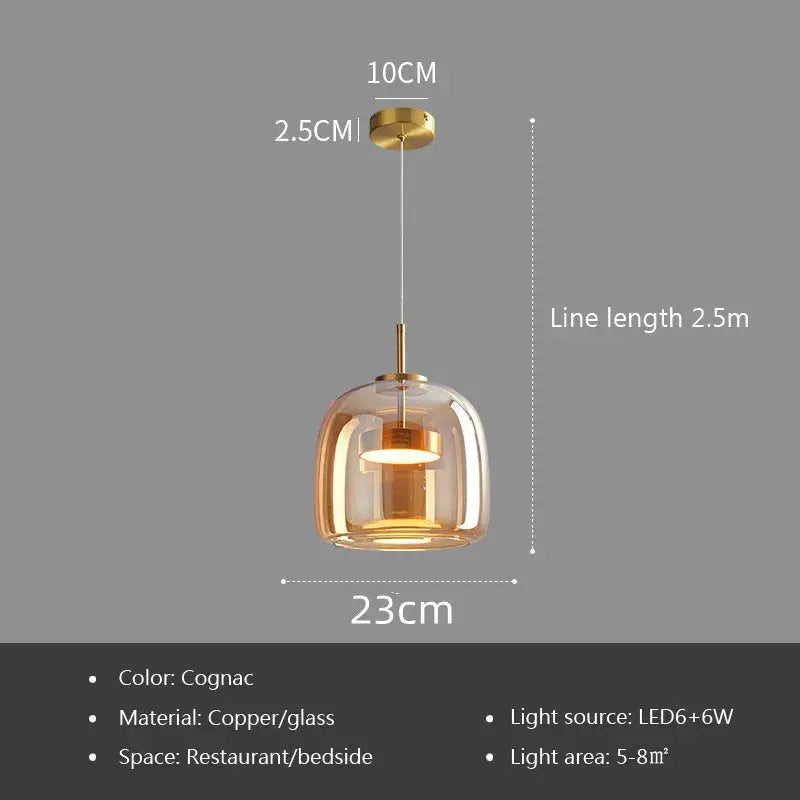 Hilda – Modern Luxury LED Glass Pendant Lamp for Elegant Interiors Monalume