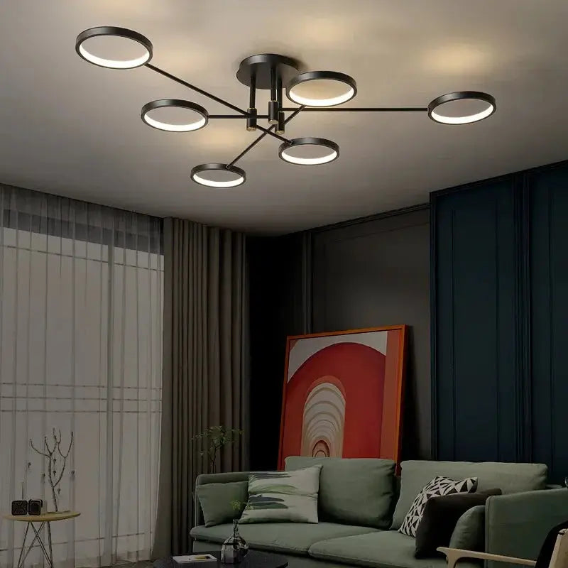 Modern Multi Ring Dimmable LED ceiling light – Soletta lampasa.com