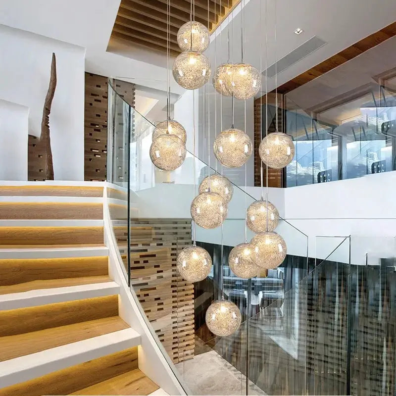 Celestia – Luxury Modern Dimmable LED Staircase Chandelier Lampasa.com