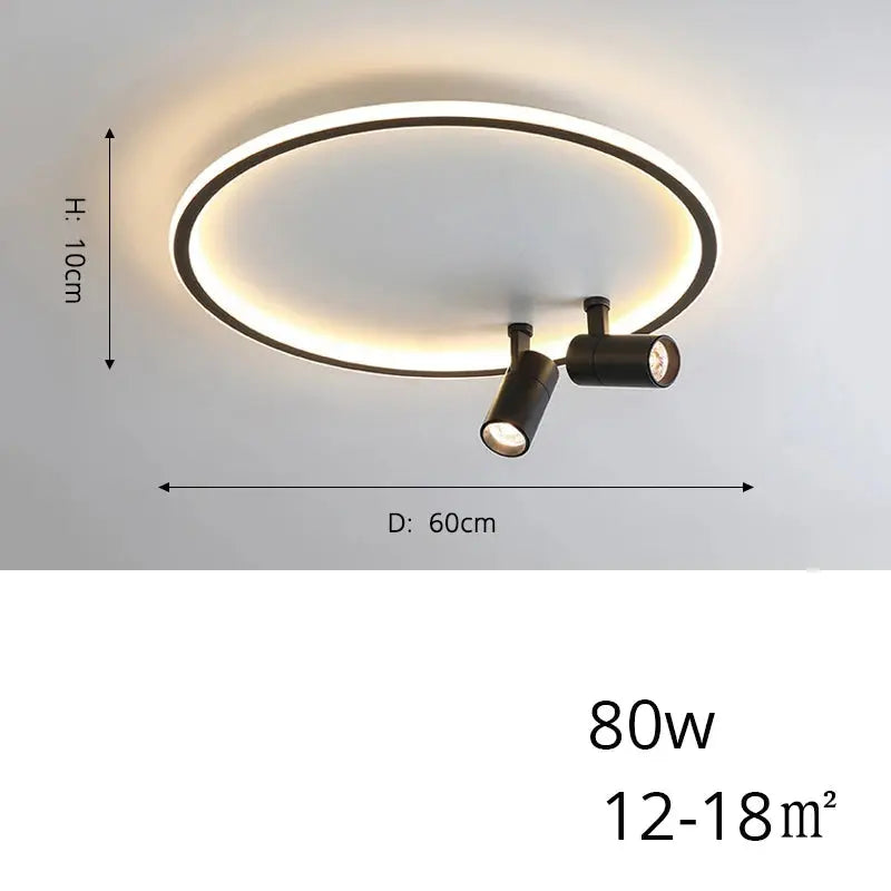 Alva – Modern Dimmable LED Ceiling Lamp with Adjustable Spotlights for Versatile Lighting Monalume