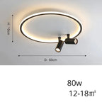 Alva – Modern Dimmable LED Ceiling Lamp with Adjustable Spotlights for Versatile Lighting Monalume