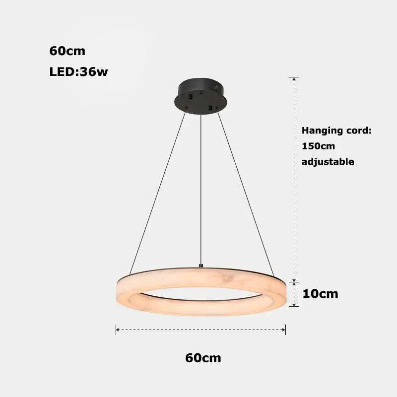 Aron – Modern Dimmable LED Pendant Light with Elegant Marble Lampasa.com
