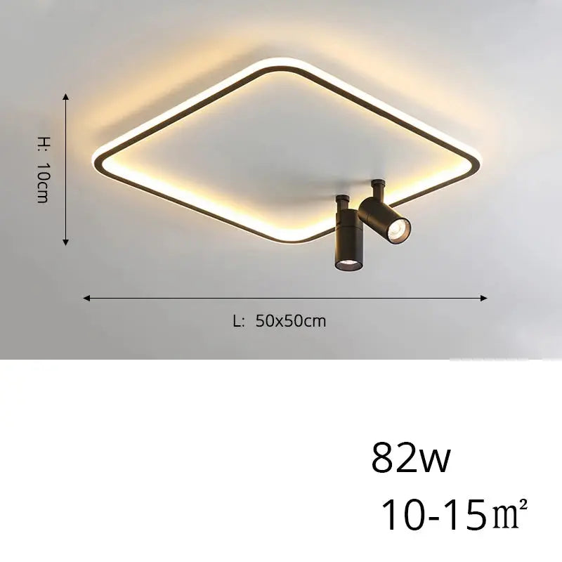 Alva – Modern Dimmable LED Ceiling Lamp with Adjustable Spotlights for Versatile Lighting Monalume