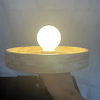 Oskar – Natural Stone & Wood LED Pendant Lamp Lampasa.com