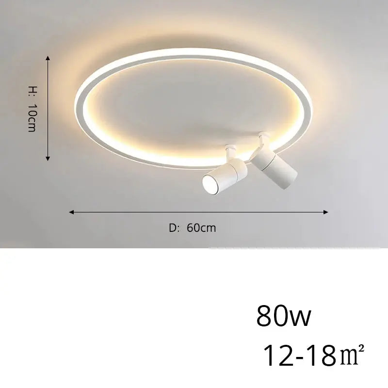 Alva – Modern Dimmable LED Ceiling Lamp with Adjustable Spotlights for Versatile Lighting Monalume
