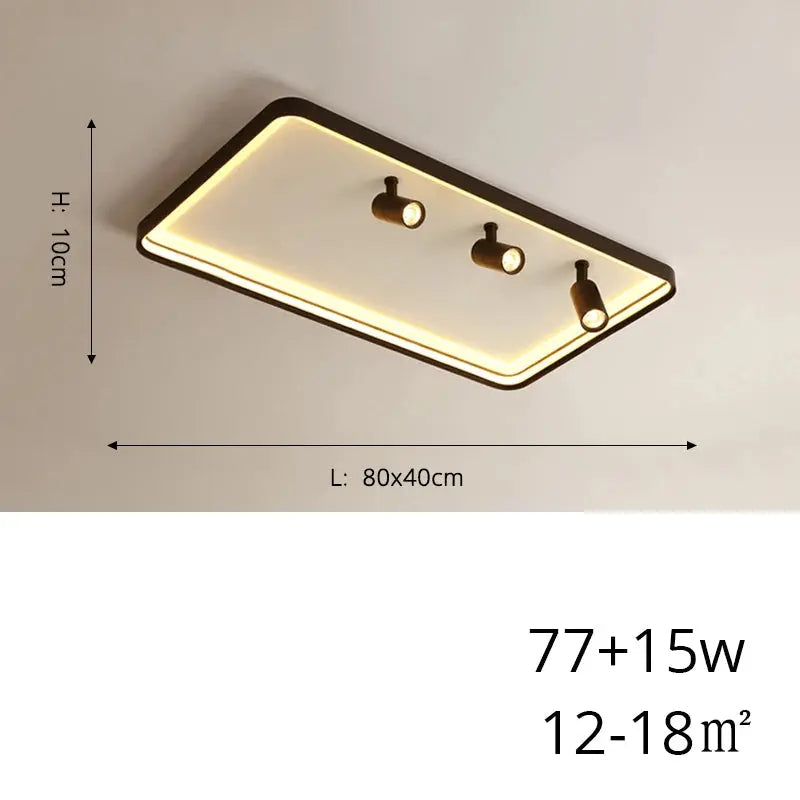 Sigrid – Nordic Minimalist LED Ceiling Lamp with Adjustable Spotlight for Modern Spaces Monalume