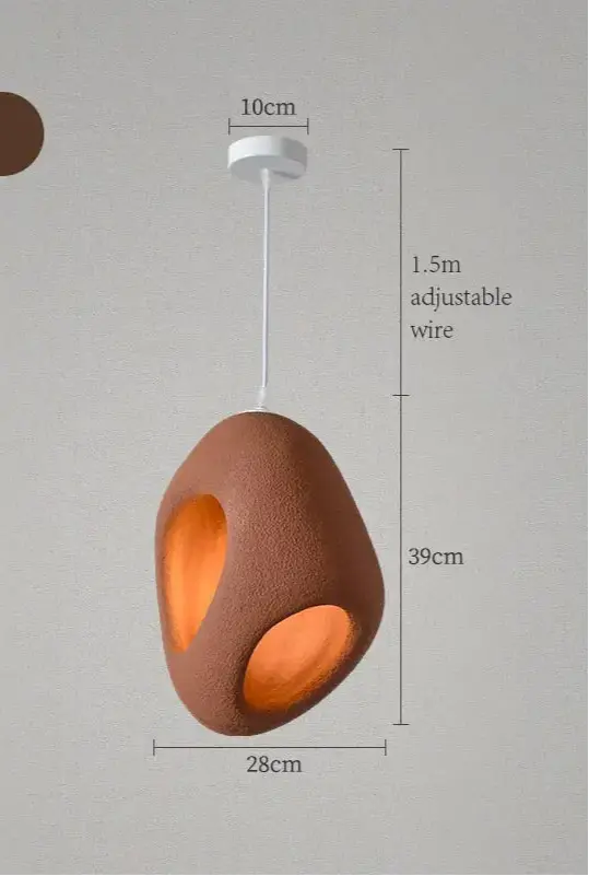 Mitsu – Handmade Japanese Wabi-Sabi Style LED Pendant Light for Natural Minimalist Interiors Monalume