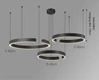 Alberte – Modern Luxury C-Ring Dimmable LED Pendant Lamp Monalume