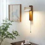 Japandi Travertine & Wood Rotatable Wall Lamp – Sorei lampasa.com