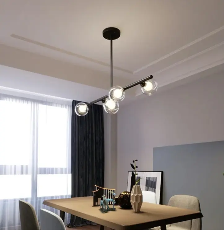 Edvin – Modern Glass Ball LED Pendant Light for Dining Tables and Bars Monalume.com