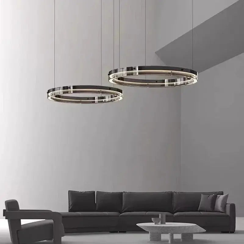 Espen – Modern Glass Circle Dimmable LED Pendant Lamp for Sleek Lighting Monalume