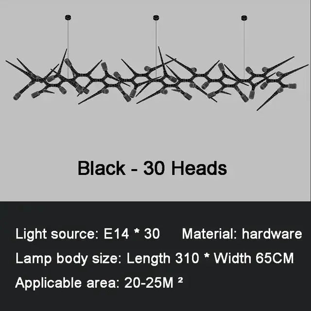 Thorsten – Modern Antler-Style Dimmable LED Pendant Monalume.com