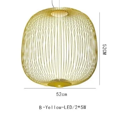 Dagmar – Designer Birdcage Dimmable Pendant Lamp for Unique, Stylish Lighting Monalume