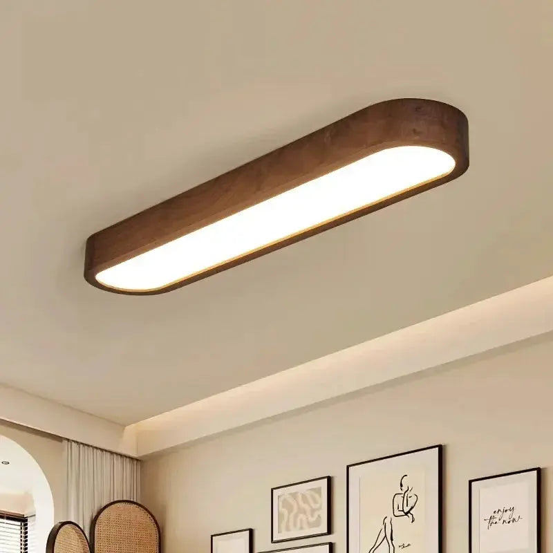 Ivar – Elegant Walnut Color Dimmable LED Ceiling Lamp Lampasa.com