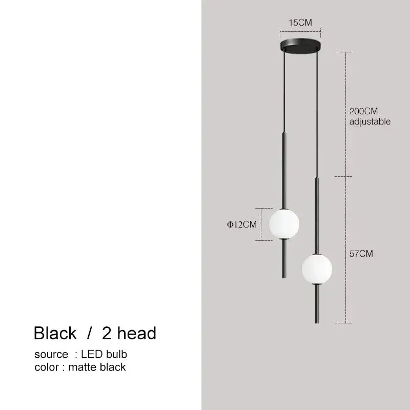 Vornel – Unique Minimalist Frosted Glass Bedside/ corner LED Pendant Lamp Lampasa.com
