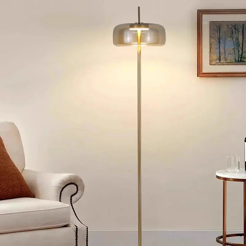 Ivara – Modern Dimmable LED Glass Floor Lamp Lampasa.com