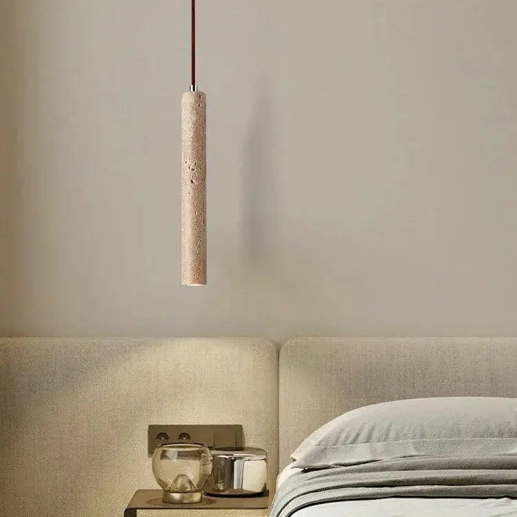 Lars – Cave Stone Long Tube LED Pendant Lamp for Natural, Modern Lighting Monalume