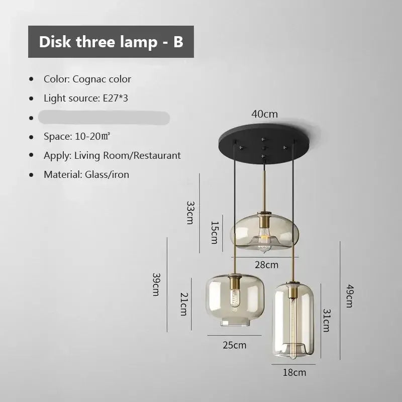 Mirla – Modern Glass LED Pendant Lamp for Sleek, Contemporary Lighting Monalume