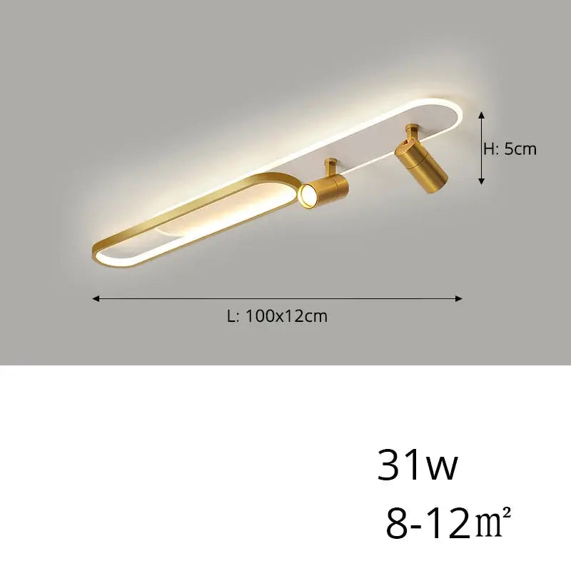 Jensen – Modern LED Ceiling Lamp with Adjustable Spotlights for Focused Lighting Monalume
