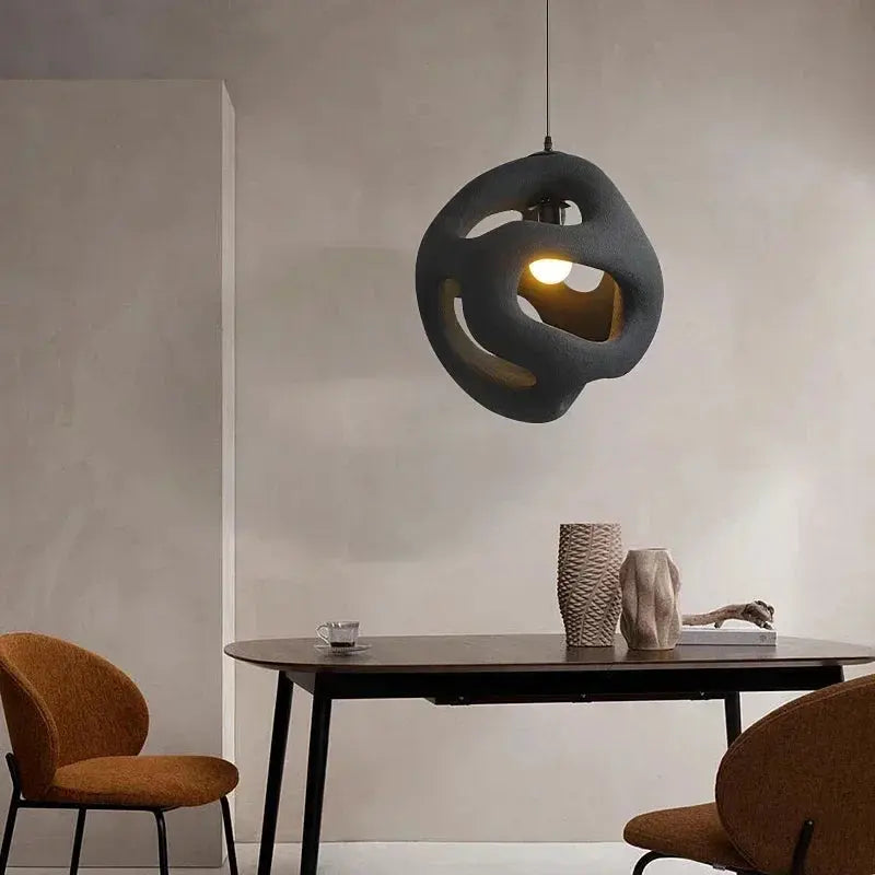 Misaki – Unique Handmade Japanese Wabi-Sabi LED Pendant Light for Tranquil, Minimalist Interiors Monalume
