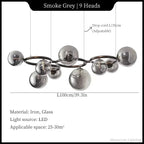 Leif – Modern Glass Ball LED Pendant Light for Dining Tables and Bars Monalume.com