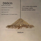 Henrick – Handmade Rattan LED Pendant Light for Natural and Boho Interiors Monalume.com