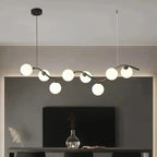 Isak – Dimmable LED Pendant Light with Milky Glass Shade for Dining Tables and Bars Monalume.com