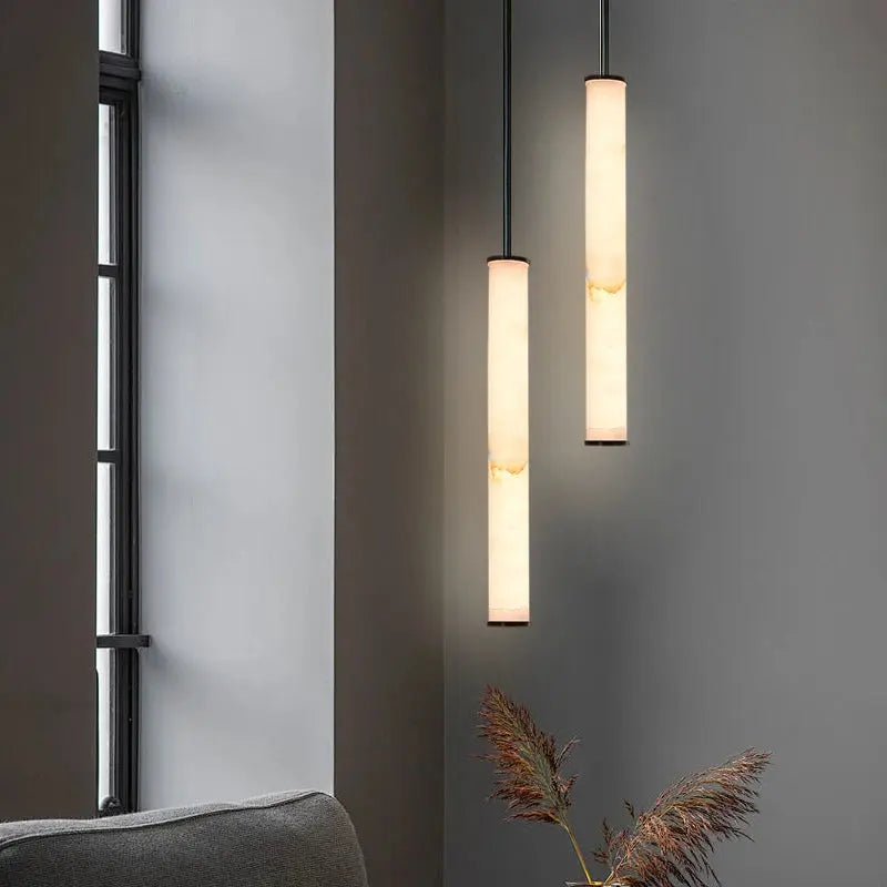 Aina – High-Quality Elegant Copper and Natural Marble LED Pendant Lamp for Luxury Interiors Monalume
