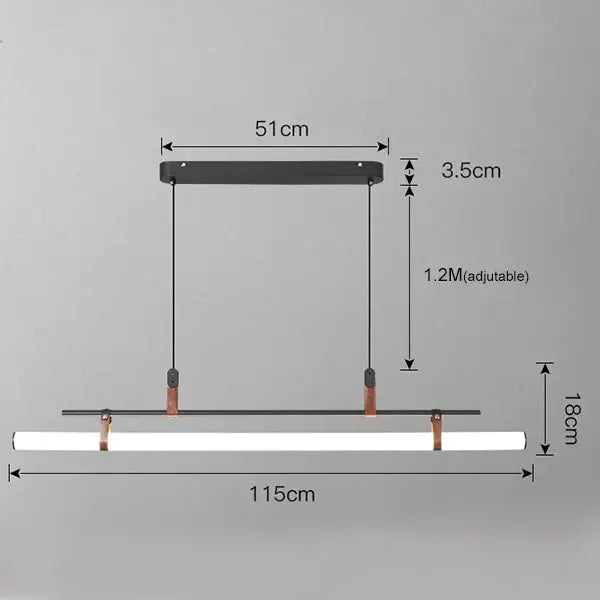 Nilsson – Dimmable Modern LED Pendant Light with Long Tube Design for Dining Tables and Bars Monalume.com