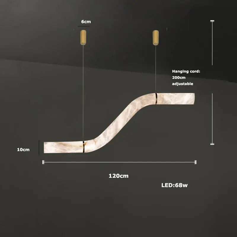 Hasteinn – Dimmable LED Pendant Light with Creative Marble Tube Design for Dining Tables and Bars Monalume.com