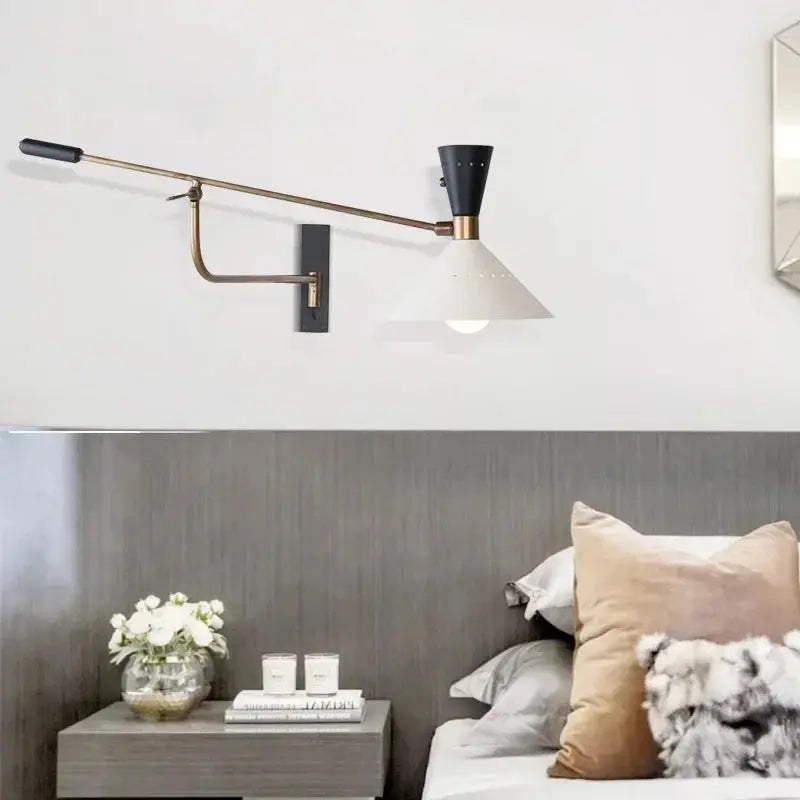 Saga – Nordic Adjustable Long Arm LED Reading Wall Lamp for Cozy Spaces Monalume