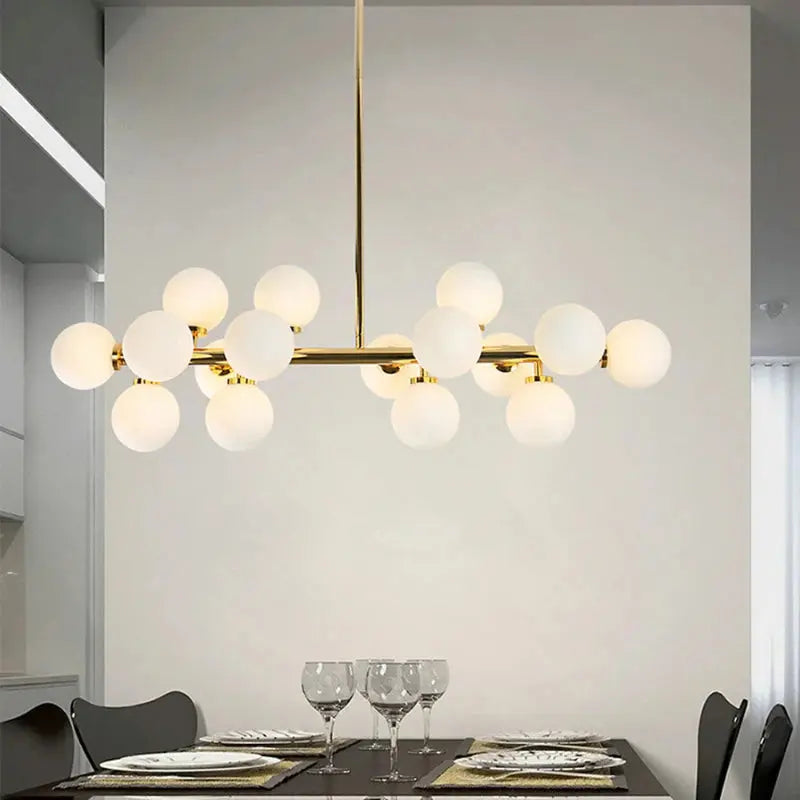 Asmund – Modern Glass Ball LED Pendant Light for Dining Tables and Bars Monalume.com