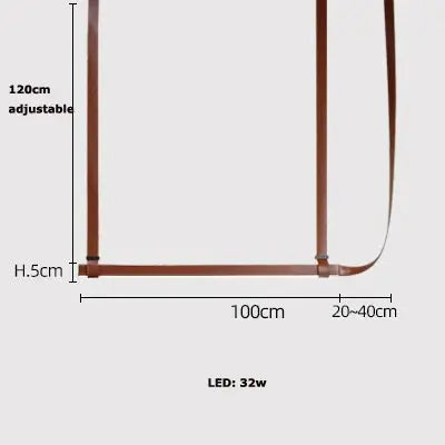 Verdandi – Minimalist Dimmable LED Pendant Light with Leather Belt Design for Dining Tables and Bars Monalume.com