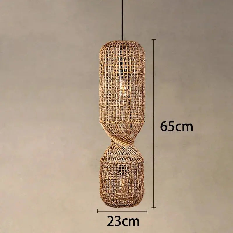 Kira – Vintage-Style Wicker LED Pendant Light for Classic, Cozy Spaces Monalume