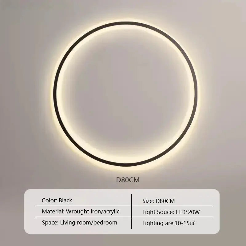 Luna – Modern Minimalist Dimmable LED Ring Wall Lamp for Sleek, Ambient Lighting Monalume