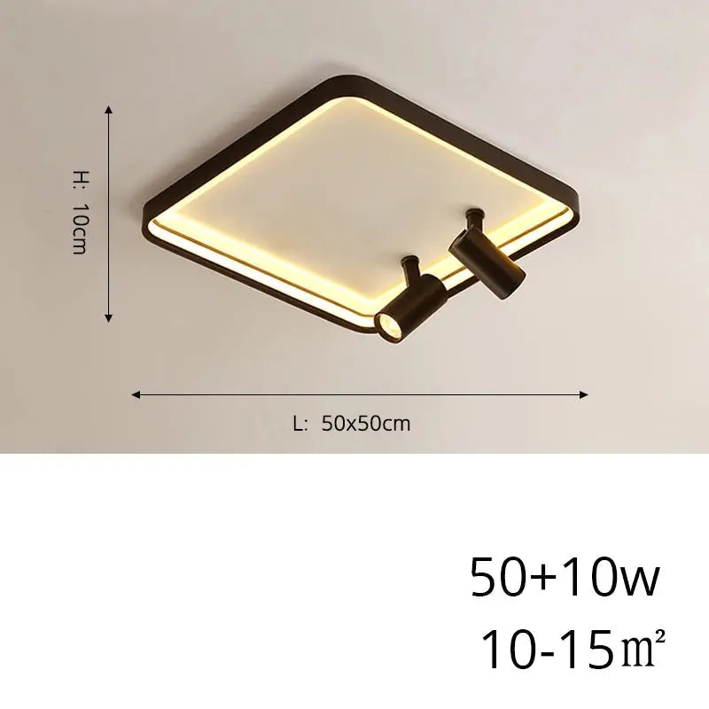 Sigrid – Nordic Minimalist LED Ceiling Lamp with Adjustable Spotlight for Modern Spaces Monalume
