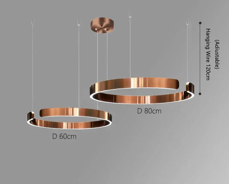 Alberte – Modern Luxury C-Ring Dimmable LED Pendant Lamp Monalume