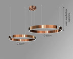 Alberte – Modern Luxury C-Ring Dimmable LED Pendant Lamp Monalume