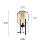 Hermann – Nordic Large Glass LED Table and Floor Lamp for Cozy Spaces Monalume