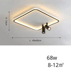 Alva – Modern Dimmable LED Ceiling Lamp with Adjustable Spotlights for Versatile Lighting Monalume