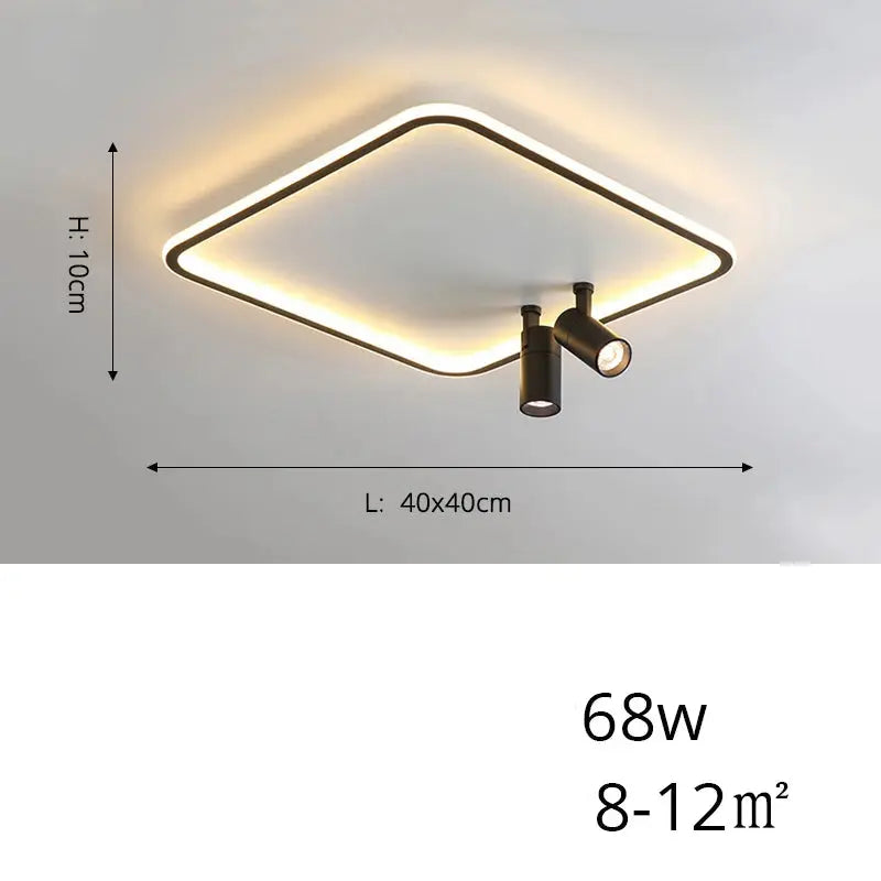 Alva – Modern Dimmable LED Ceiling Lamp with Adjustable Spotlights for Versatile Lighting Monalume