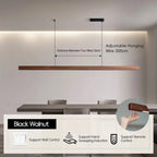 Einar (Walnut-Pine Edition) – Dimmable Wooden Sweep Sensor Smart LED Pendant Lamp for Modern Smart Homes Monalume