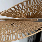 Greta – Handwoven Retro Rattan LED Pendant Light for Cozy Vintage Interiors Monalume