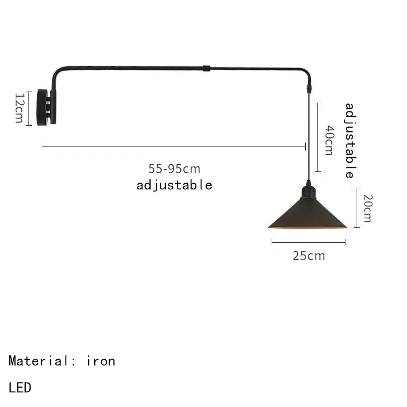 Filip – Modern Adjustable Long Arm LED Wall Lamp for Flexible Lighting Monalume