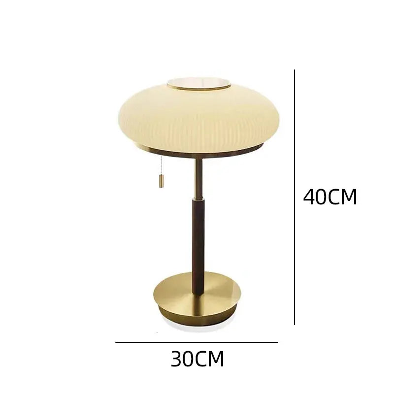Esben – Vintage LED Table Lamp with White Glass Shade Lampasa.com