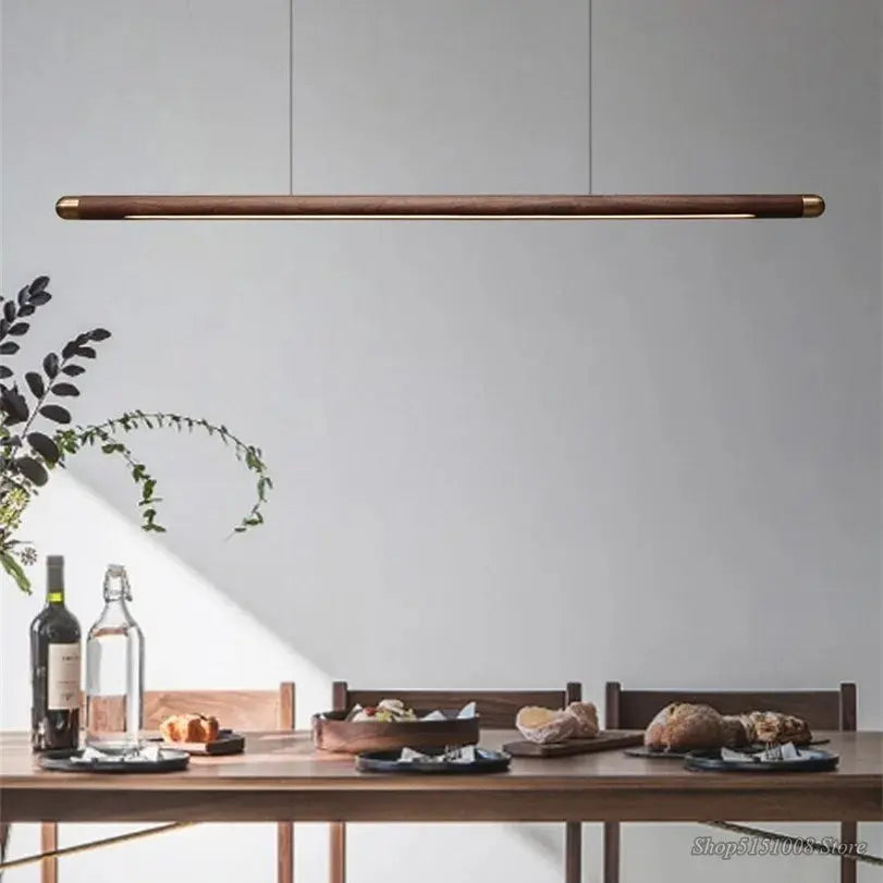 Nanne – Walnut Wooden Dining and Bar LED Pendant Lamp for Warm, Stylish Spaces Monalume