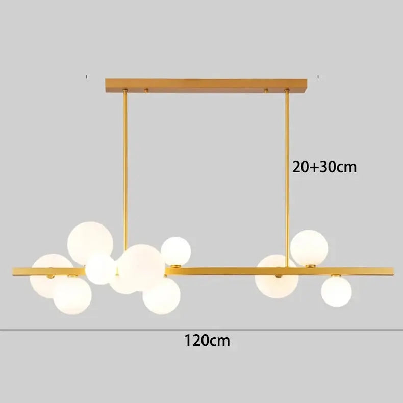 Alvin – Modern LED Pendant Light with Metal and Glass Design for Dining Tables and Bars Monalume.com